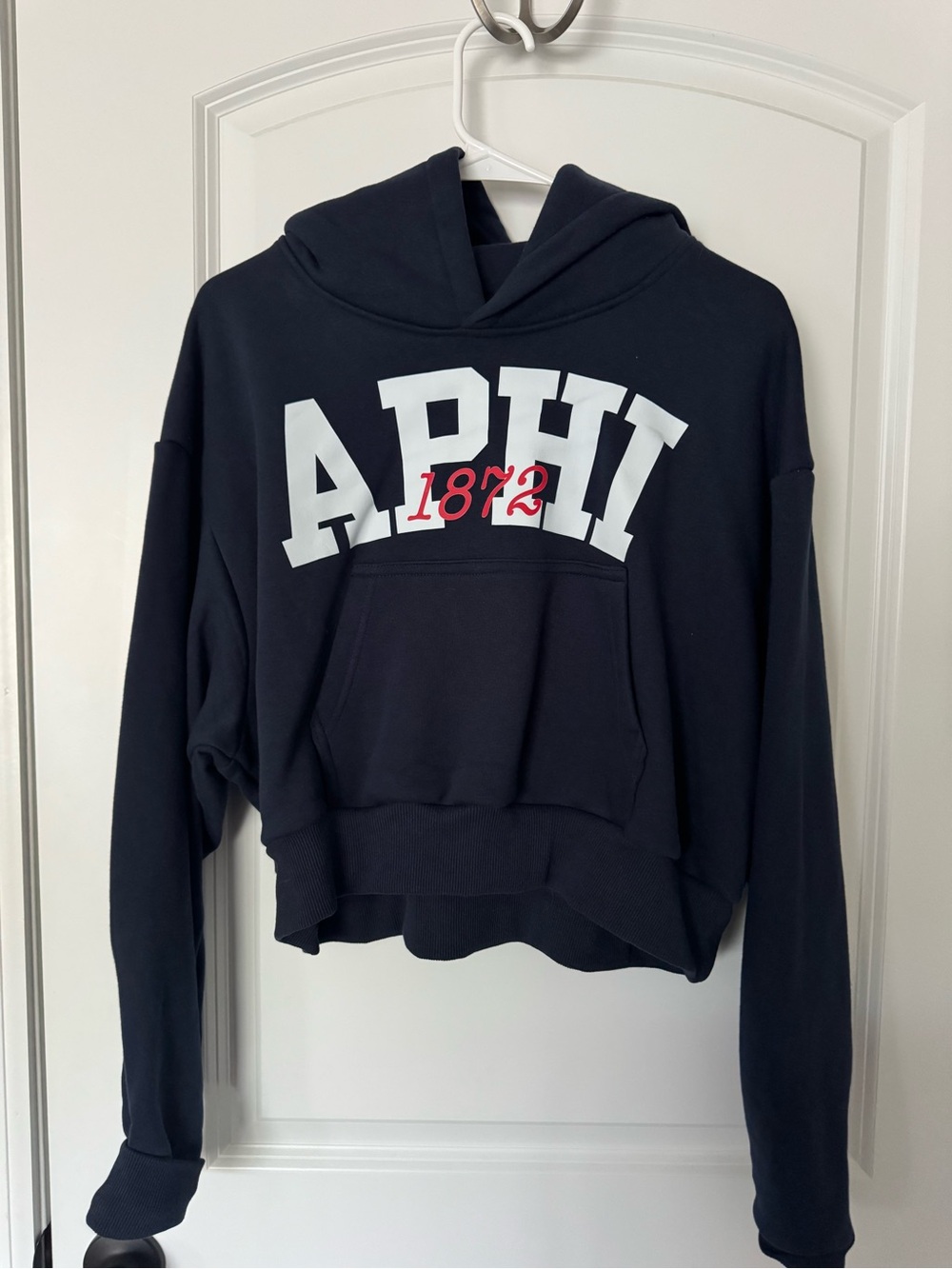APHI Navy Cropped Hoodie